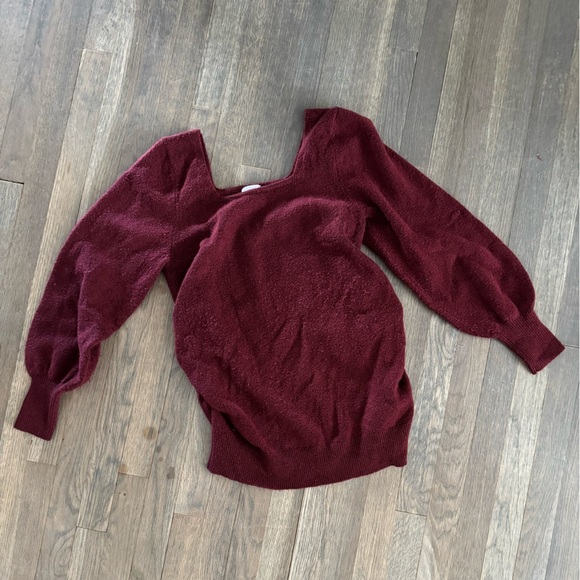 Isabel Maternity by Ingrid & Isabel Burgundy Sweater size Medium - Picture 5 of 12